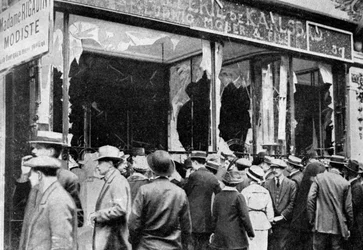 Damaged Austrian Jewellers Shop, Paris, First World War