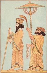 Darius I 548-486 BC Achaemenid King of Persia from 521, with Attendants, 1881