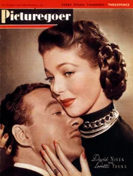 David Niven and Loretta Young, actors, 1946