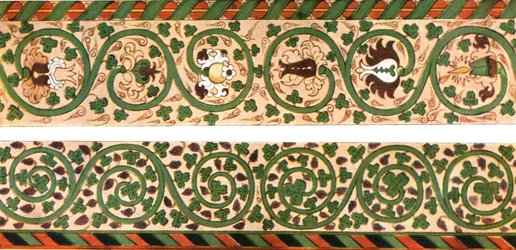 Decoration in Kumla Church, Sweden, 1928