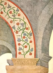 Decoration in St John the Baptist church, Grandson, Vaud, Switzerland