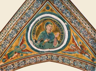 Decoration in the Basilica of Saint Francis, Assisi, Italy, 1928