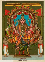Deity Sitting on a Peacock