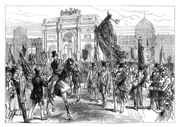 Demonstration of the Paris Freemasons, France, 1870, late 19th century