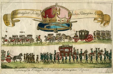 Depiction of the Royal Bohemian Crown: Presentation of the Entry of the Royal Bohemian Crown