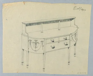 Design for Sideboard with Neo-Classical Ornament, October 1900