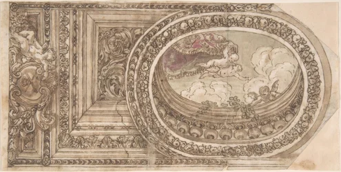 Design for a Ceiling with an Oval Trompe L
