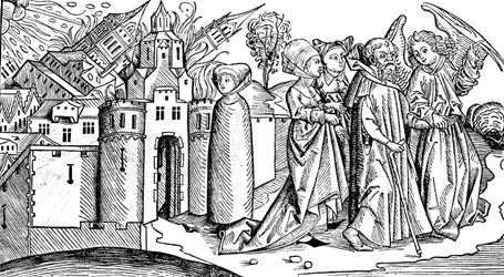 Destruction of Sodom and Gomorrah by earthquake, 1493