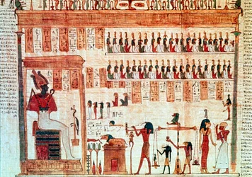 Detail from a Book of the Dead Scroll, Ancient Egyptian, Ptolemaic Period