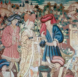 Detail from the Devonshire Hunting Tapestries, 15th Century