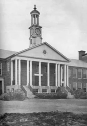 (Detail) Entrance Front, Bird School Elementary and Junior High, Walpole, Massachusetts, 1922