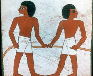 Decoration of a Sarcophagus of The Lady of Madja (detail)