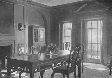 Dining Room, Looking Towards the Garden Terrace, House of Mrs WK Vanderbilt, New York City, 1924