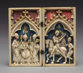 Diptych with Scenes from the Life of Saint Martin of Tours: The Consecration of Saint Martin