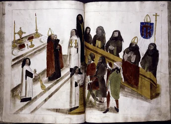 Divine service according to the Greek orthodox rite from: Ulrich Richental Chronicle of the Council of Constance, 1414-1418