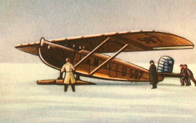 Dornier Merkur plane with snow skids, 1920s