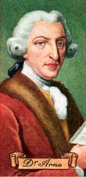 Dr. Arne, Upholsterer and Composer, from a Series of Cigarette Cards