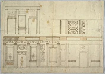 Drawing, Design for an Interior, 1800–1820