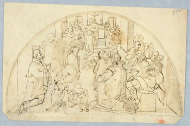 Drawing, Design for an Overdoor, 17th–19th Century