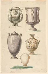 Designs for Urns in the Antique Style, late 18th century