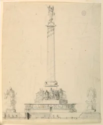 Drawing, Elevation of a Victory Monument