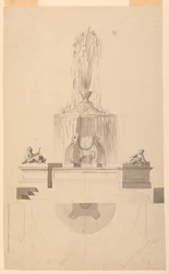 Drawing, Fountain, 1775