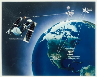 Drawing of Hubble Telescope