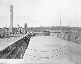 Dry Dock at Esquimalt, British Columbia, Canada, c1900