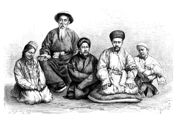 Dungans and Taranchis, types and costumes, c1890