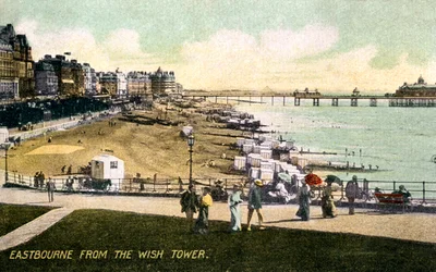 Eastbourne from the Wish Tower, Sussex, early 20th century