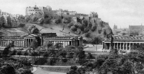 Edinburgh Castle and National Gallery, Edinburgh, early 20th century