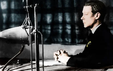 Edward VIII giving his abdication broadcast to the nation and the Empire, 11th December 1936.