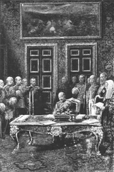 Edward VII Performing his First Act of State, January 24, 1901