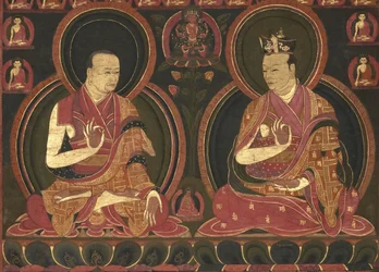 Eighth Karmapa, Mikyo Dorje (1507-1554) and his teacher the First Sangye Nyenpa