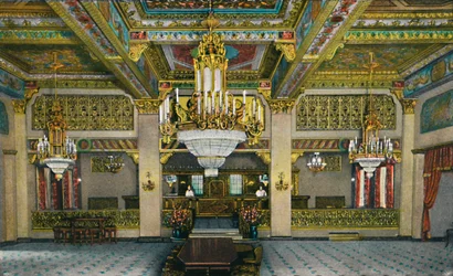 Elaborate Interior of Casino and Famous Gold Bar, Hotel Agua Caliente, c1939