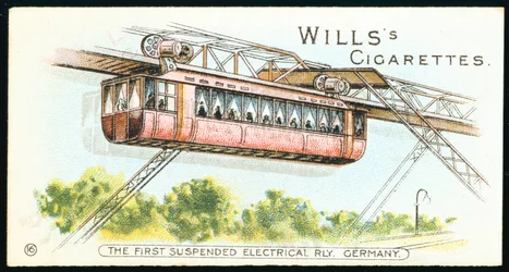 Electric overhead monorail at Barmen-Elberfeld now Wuppertal, Germany