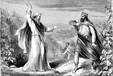 Elijah, Old Testament Prophet, Denouncing Ahab, Idolatrous King of Israel, in Naboth