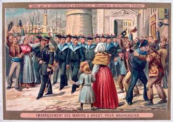 Embarkation of the Marines at Brest for Madagascar