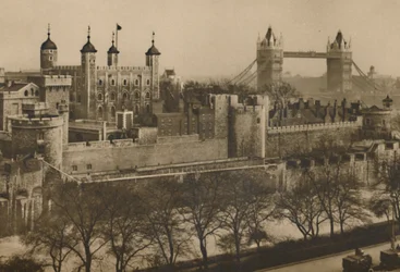 Embattled Ramparts of the Tower of London Seen Tier on Tier from the Tall Warehouses of Tower Hill