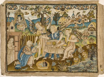 Embroidered Picture: Abraham Entertaining the Angels
