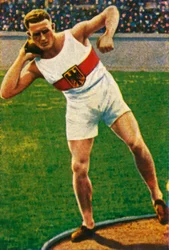 Emil Hirschfeld of Germany Putting the Shot, 1928