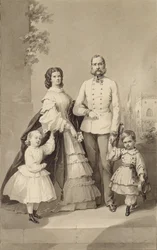 Emperor Franz Joseph I with Empress Elisabeth and their children
