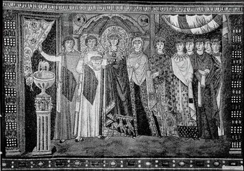 Empress Theodora and Members of Her Court, Byzantine, early 20th century (original dated 6th cent.)