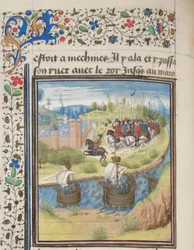 English King Richard I Lionheart Conquered the Island of Cyprus in 1191. Miniature from the Historia by William of Tyre
