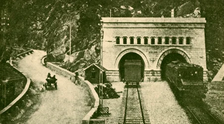 Entrance of the Simplon Tunnel 12 12 Miles Long Connecting Switzerland and Italy