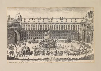 Equestrian ballet in the courtyard of the Vienna Hofburg