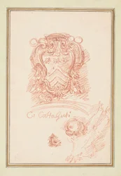 Escutcheon and Part of a Figure