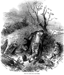 Evicted Irish peasant family
