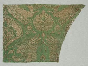 Exotic Gold-Patterned Silk