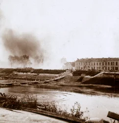 Explosion, Nieuwpoort, Flanders, Belgium